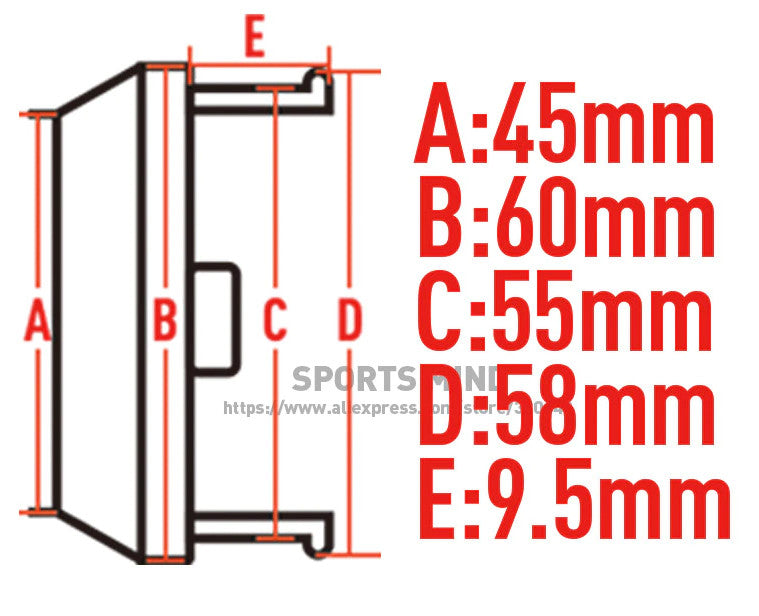 4x60mm WedsSport wheel center cap, hubcap, rim cap, badge, black, silver