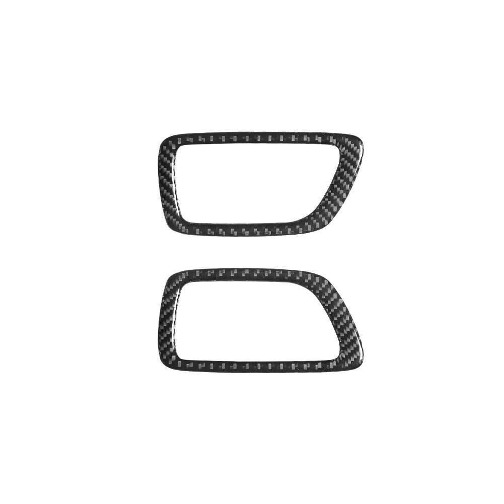 for Toyota Tacoma 2012-2015 2Pcs Rear Door Inner Handle Trim Cover Carbon Fiber
