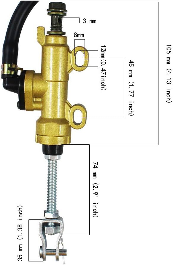 Rear Brake Master Cylinder for Arctic Cat for Suzuki GSXR 600 750 Yerf Dog 150cc
