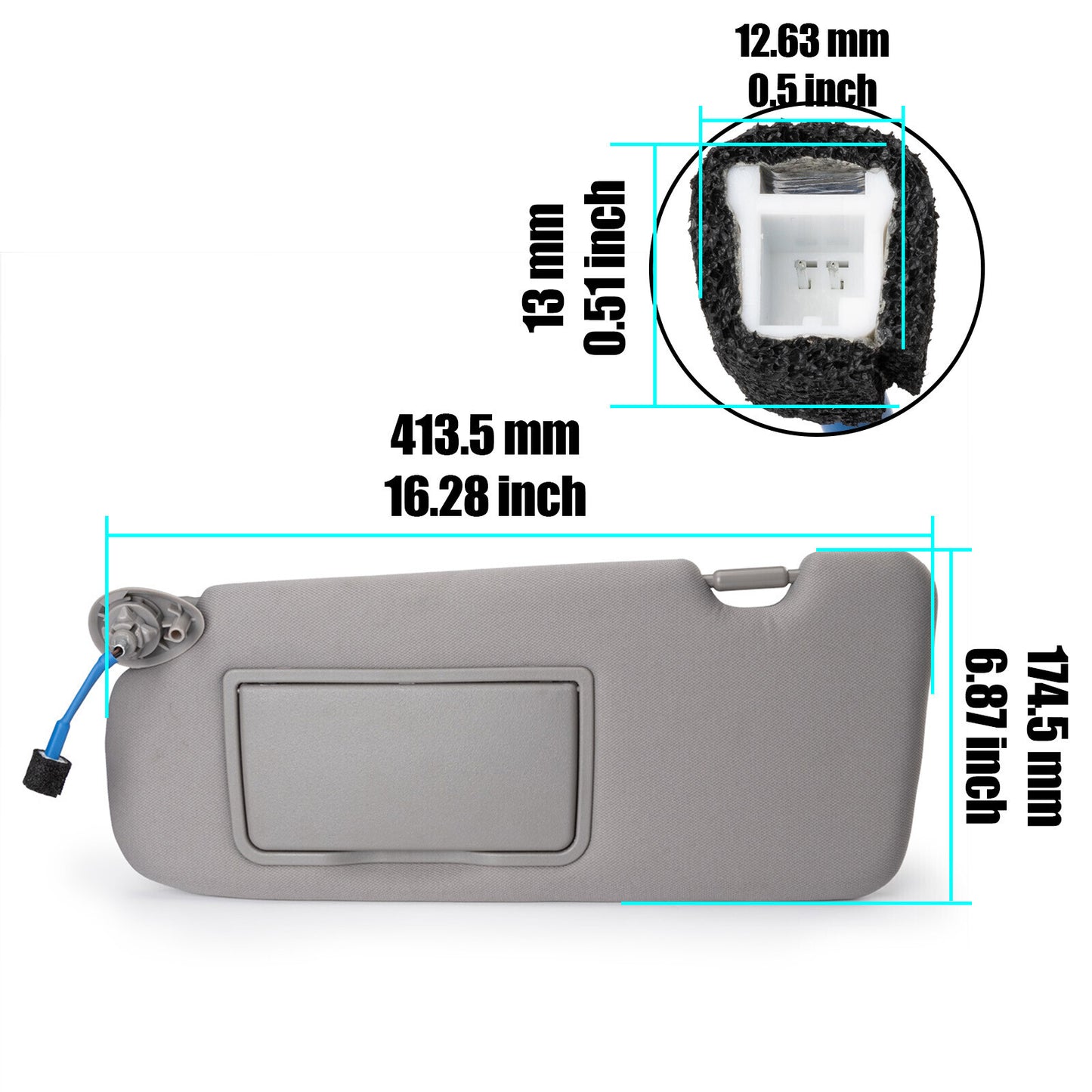 Left Driver Side Sun Visor W/Light for Honda CR-V CRV 2017-2022 83280-TLY-H11ZB