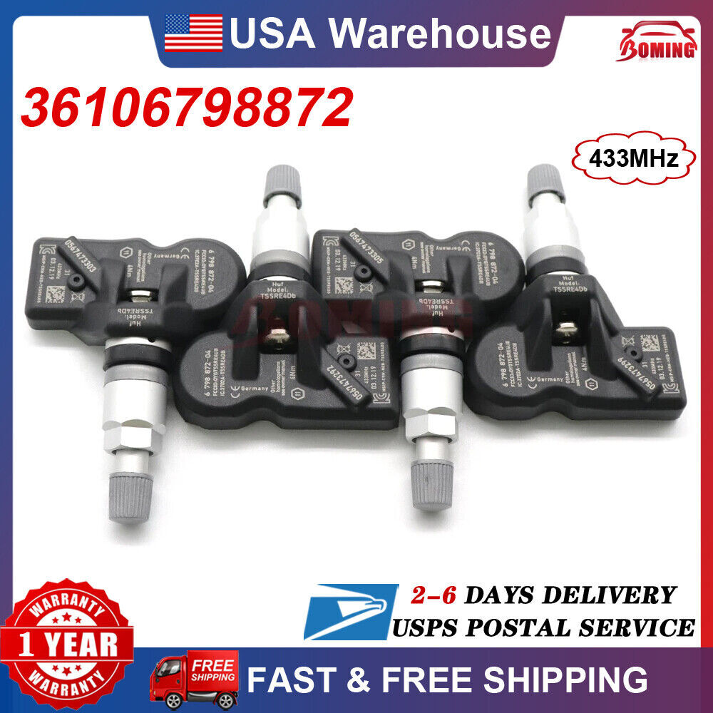 Set (4) TPMS Tire Pressure Monitoring Sensor for BMW F30 328i 335i 36106798872