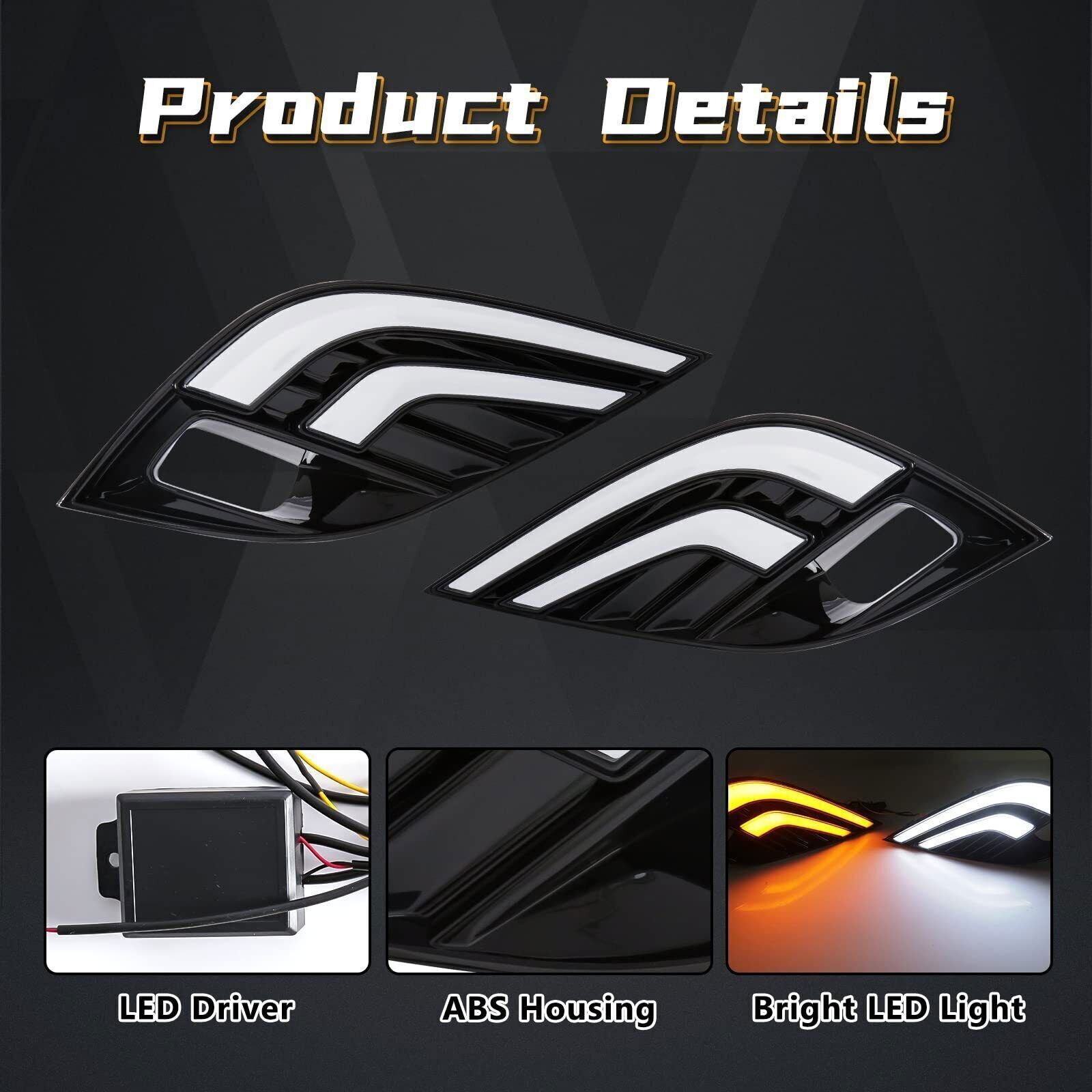 for Toyota for Camry SE XSE TRD 2018-2020 DRL Daytime Running Light Fog Lamps Kit