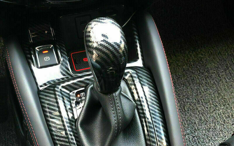 for Nissan Rogue Sport 2017-21 Carbon Fiber Central Console Gear Shift Knob Trim
