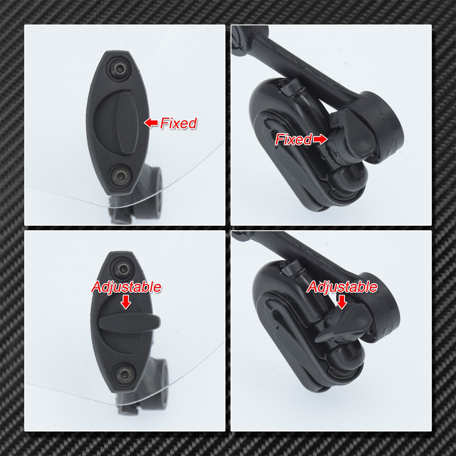 Clear Motorcycle Clip On Adjustable Windshield Windscreen Extension Deflector