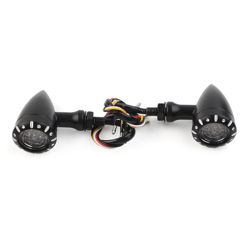 Motorcycle LED Red/Amber Brake Blinker Turn Signal Tail Light for Harley for Yamaha