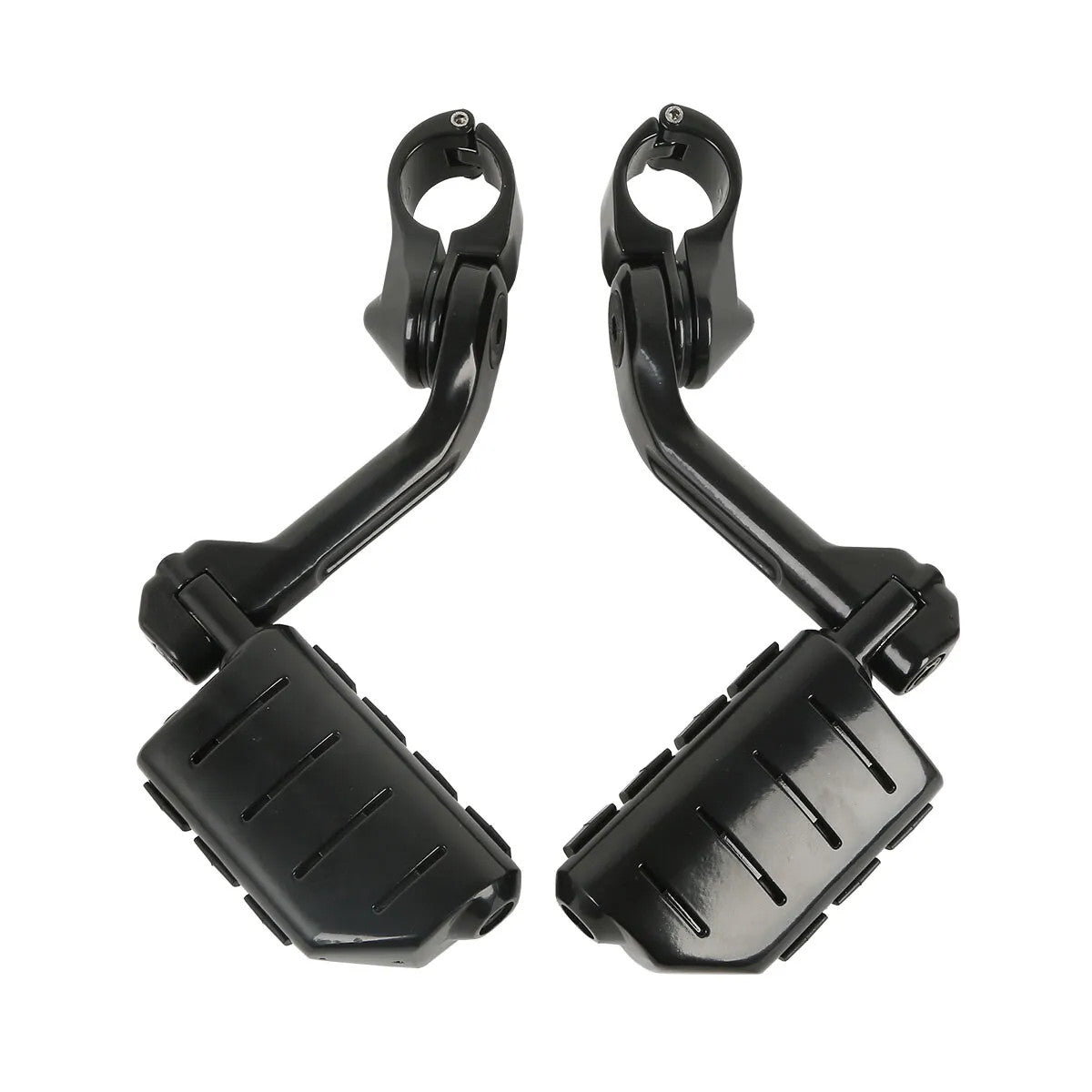 1-1/4 Black Engine Guard Long Angled Highway Foot Pegs For Touring/ for Honda / for Suzuki