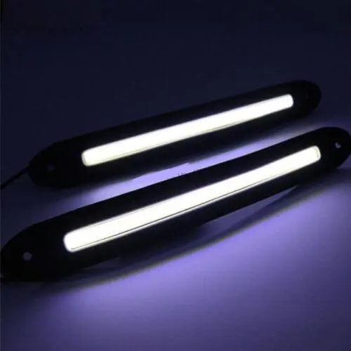 Pair White COB DRL LED Daytime Running Light for Universal Car Driving Fog Lamp