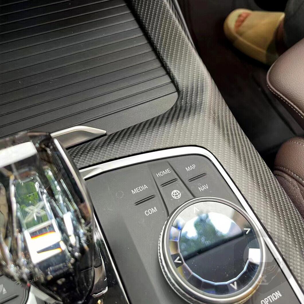 for BMW X3 G01 X4 G02 22-23 Matte Carbon Center Console Gear Panel Cover Tirm 1x