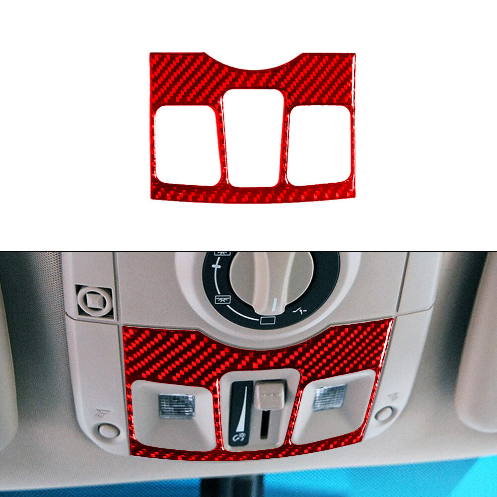 Red Carbon Fiber Overhead Console Control Trim Cover for Cadillac CTS 2003-2007