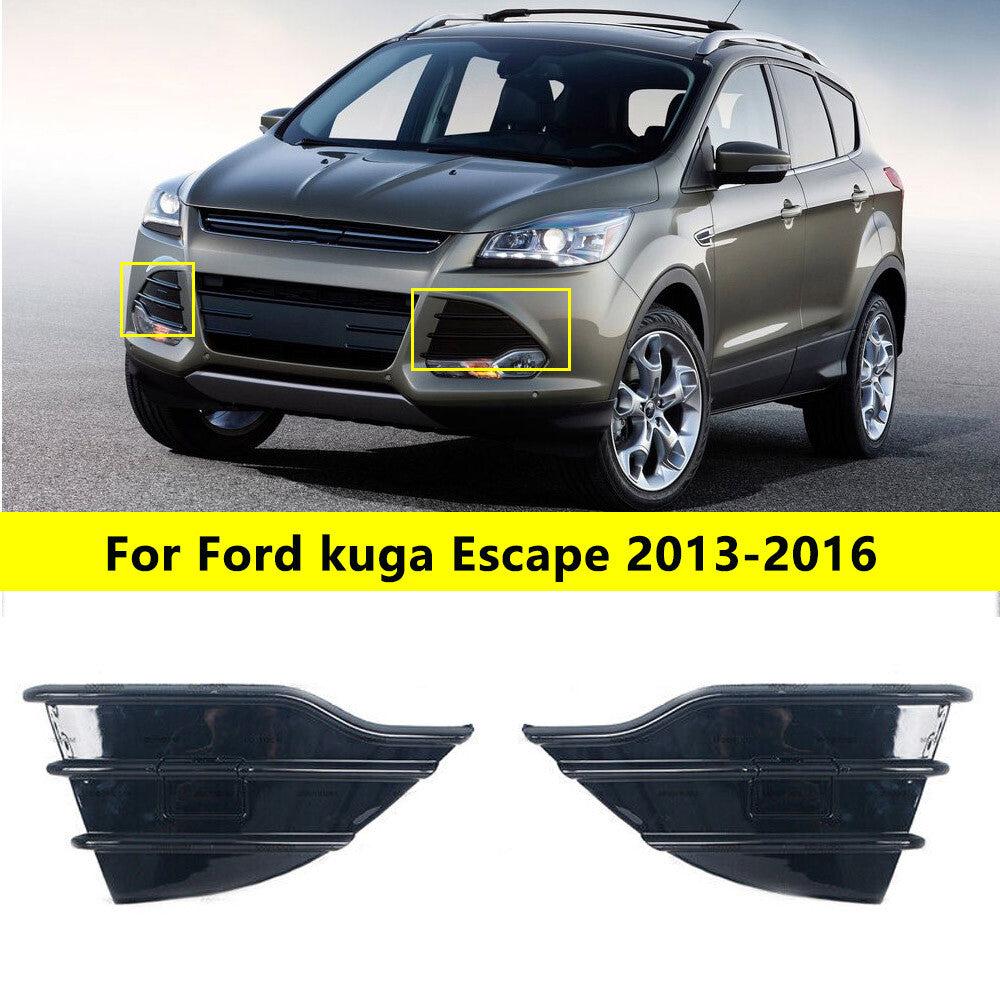 for Ford kuga escape 2013-2016 Pair Front Bumper Grill Cover foglamp cover trim