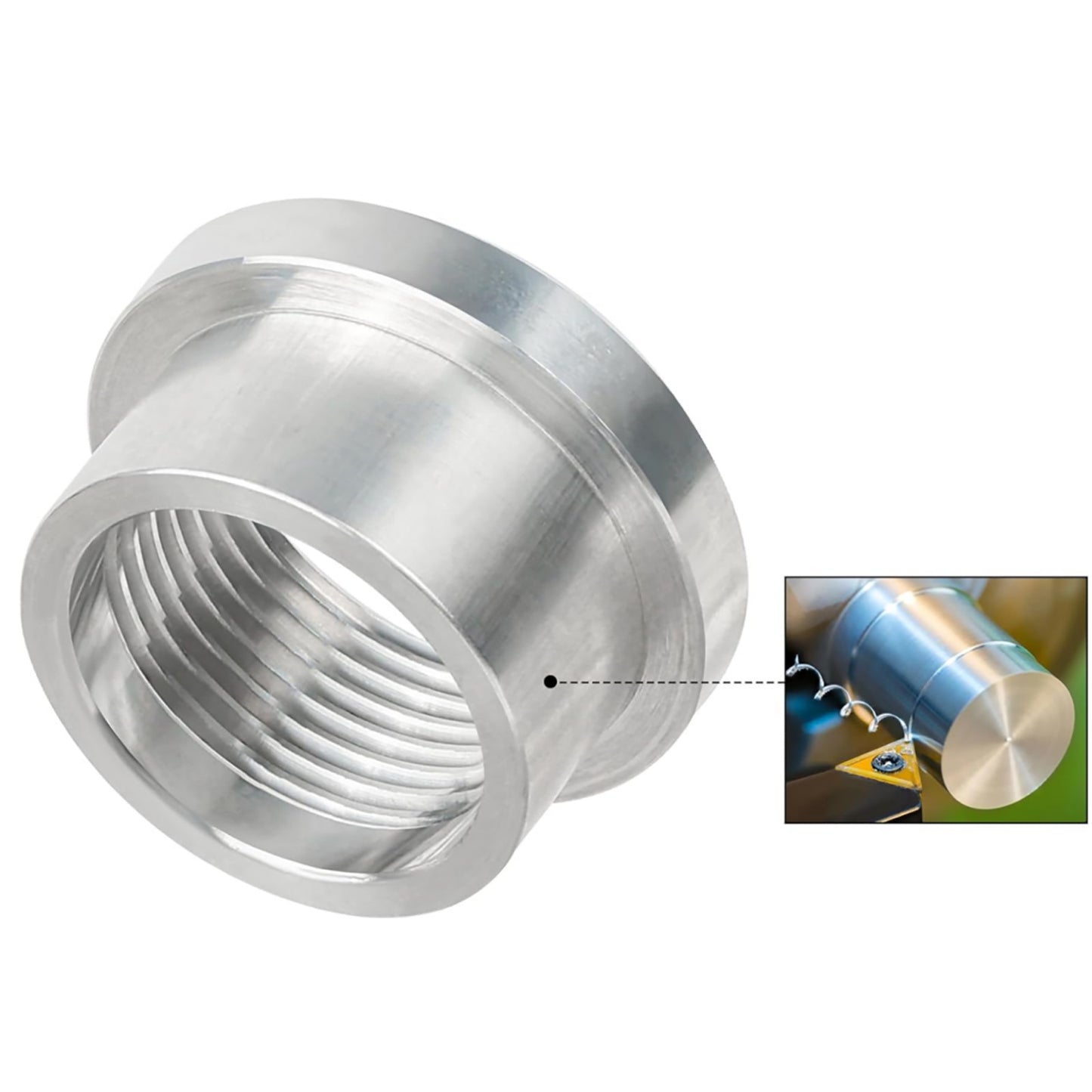 2Pcs Weld On Flange Fitting Bung Adapter 3/8 NPT Female Aluminum Accessories