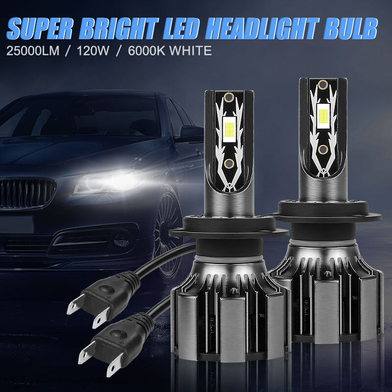 120W H7 LED Headlight Bulbs Low Beam Conversion Kit Super Bright White 25000LM
