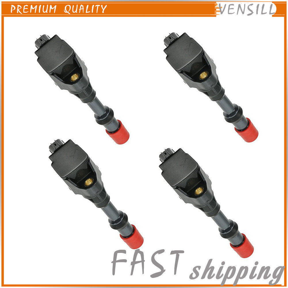 4Pcs 30520-PWA-003 Ignition Coil for Honda for Civic Hybrid Jazz 02-08 Fit 01-on 1.3