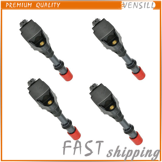 4Pcs 30520-PWA-003 Ignition Coil for Honda for Civic Hybrid Jazz 02-08 Fit 01-on 1.3