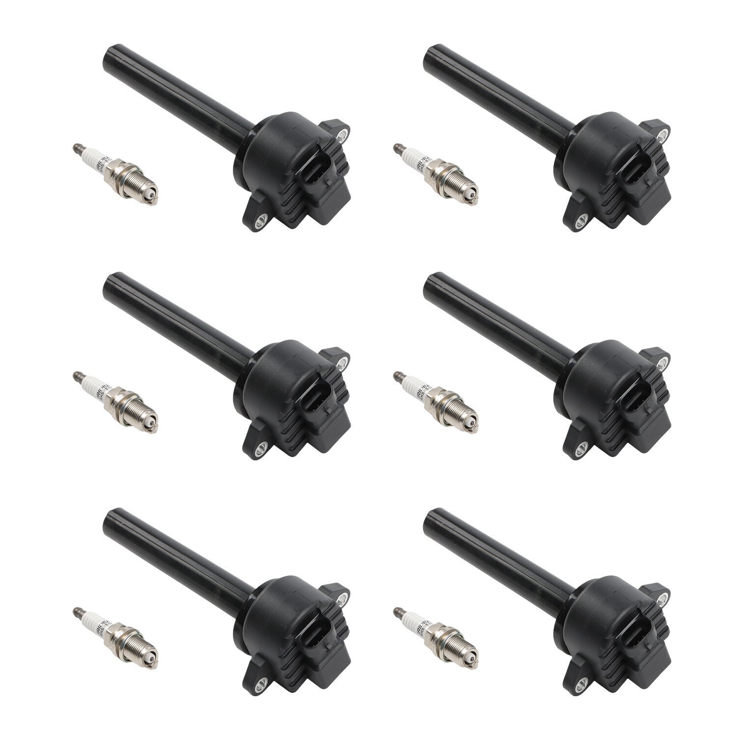 6PCS For 2000-2002 for Isuzu Trooper 3.5L V6 Ignition Coil  Spark Plug UF252