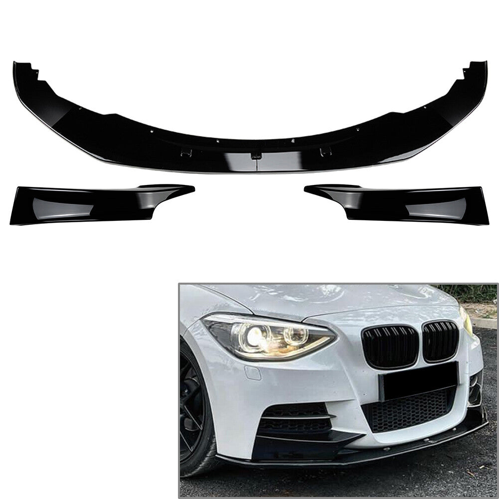 Front Bumper Spoiler Lip+Side Splitter Cover Trim FIT for BMW 1 Series F20 F21 M