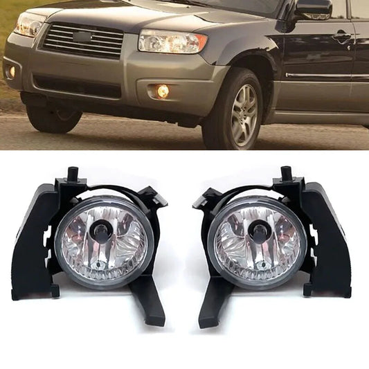 Front Bumper Glass Lens Fog Lamp Bulb for Subaru Forester SG 2006-2008 Pair