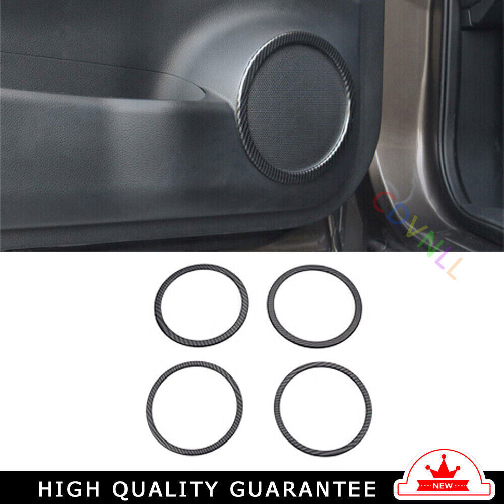 Inner Door Speaker Ring Cover Trim for Nissan Rogue Sport 2017-2021 Carbon Fiber