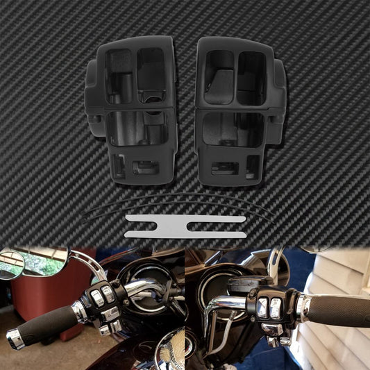 Black Hand Control Switch Housing Cover Fit for Harley Touring Glide 1996-2013