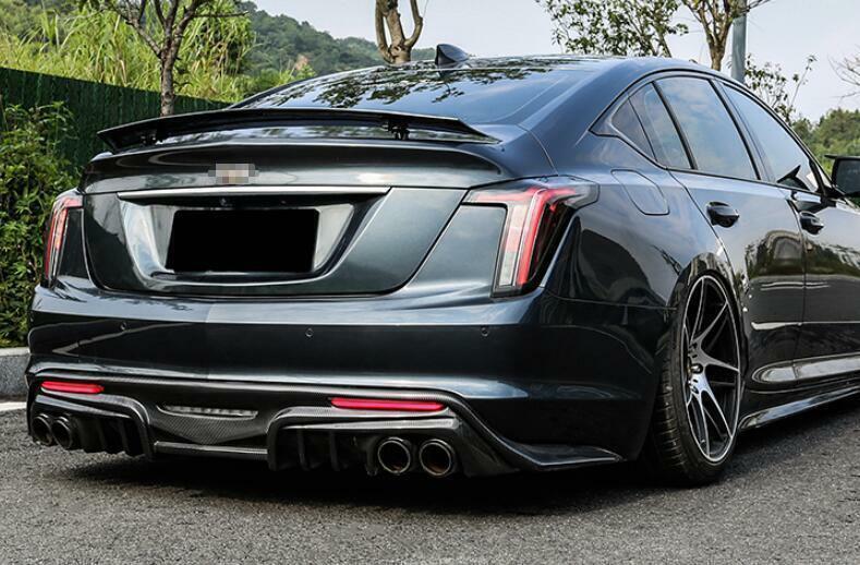 2020-2024 Rear Bumper Diffuser Lip Spoiler Combat Carbon Fiber for Cadillac CT5