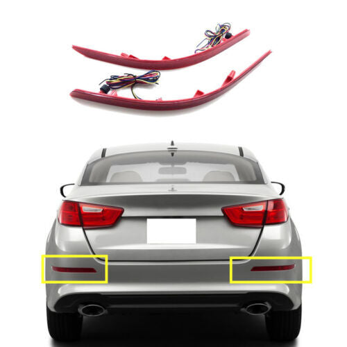 For 2011-15 for KIA K5 Optima Sedan LED Rear Bumper Reflector Light Lamp Set Replace