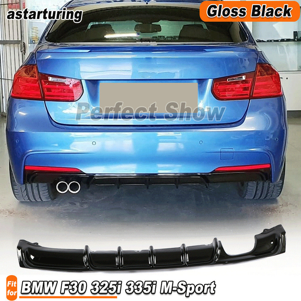 Gloss Black Rear Bumper Diffuser Lip for BMW for BMW F30 325i 335i M-Sport 2012-2018