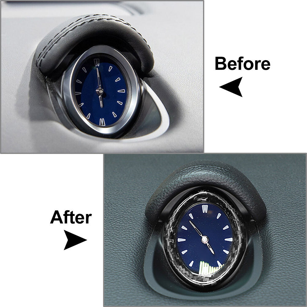 Carbon Fiber Dashboard Clock Ring Cover Trim for Maserati Ghibli Quattroporte