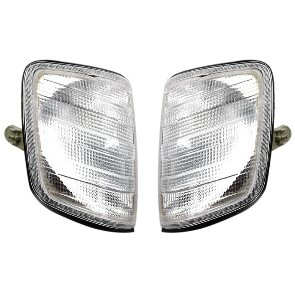 Transparent corner parking lights, a pair of turn signals, suitable for 1985-95 for Mercedes-Benz E-Class W124