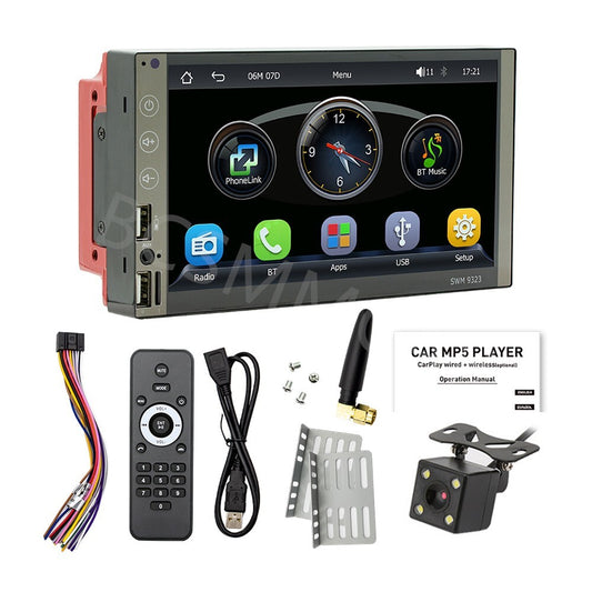 7in Car Stereo Radio For Apple Carplay Android Auto Player USB Multimedia Camera