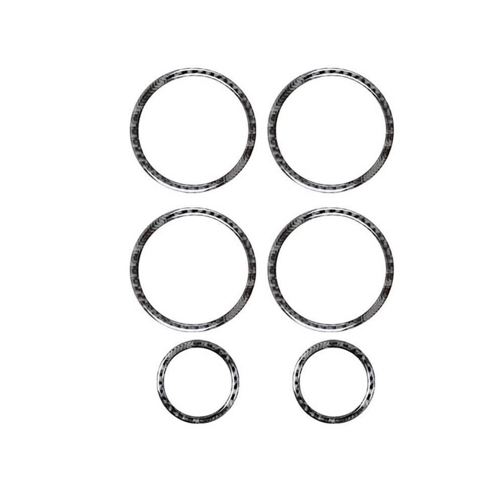 6Pcs Carbon Fiber Door Speaker Frame Cover Trim for BMW X5 E70 X6 E71 2008-2013