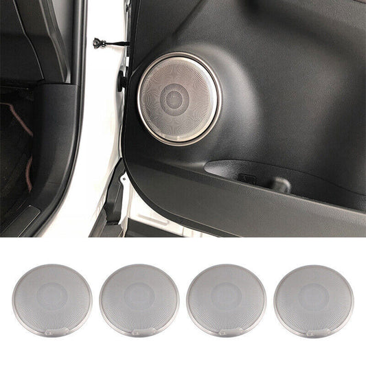 Silver Steel Inner Door Speaker Decor cover for Lexus NX200 200t 300h 2015-2020