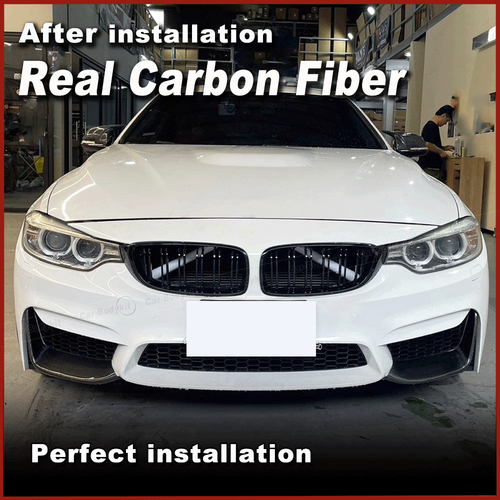 for BMW F80 M3 2015-2017 F82 M4 2014-2019 REAL Carbon Front Bumper Splitters