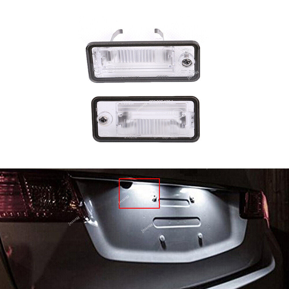 Pair LED License Plate Light Right Left Fit for Audi A3 A4 S4 B6 B7 A6 for A8 Q7