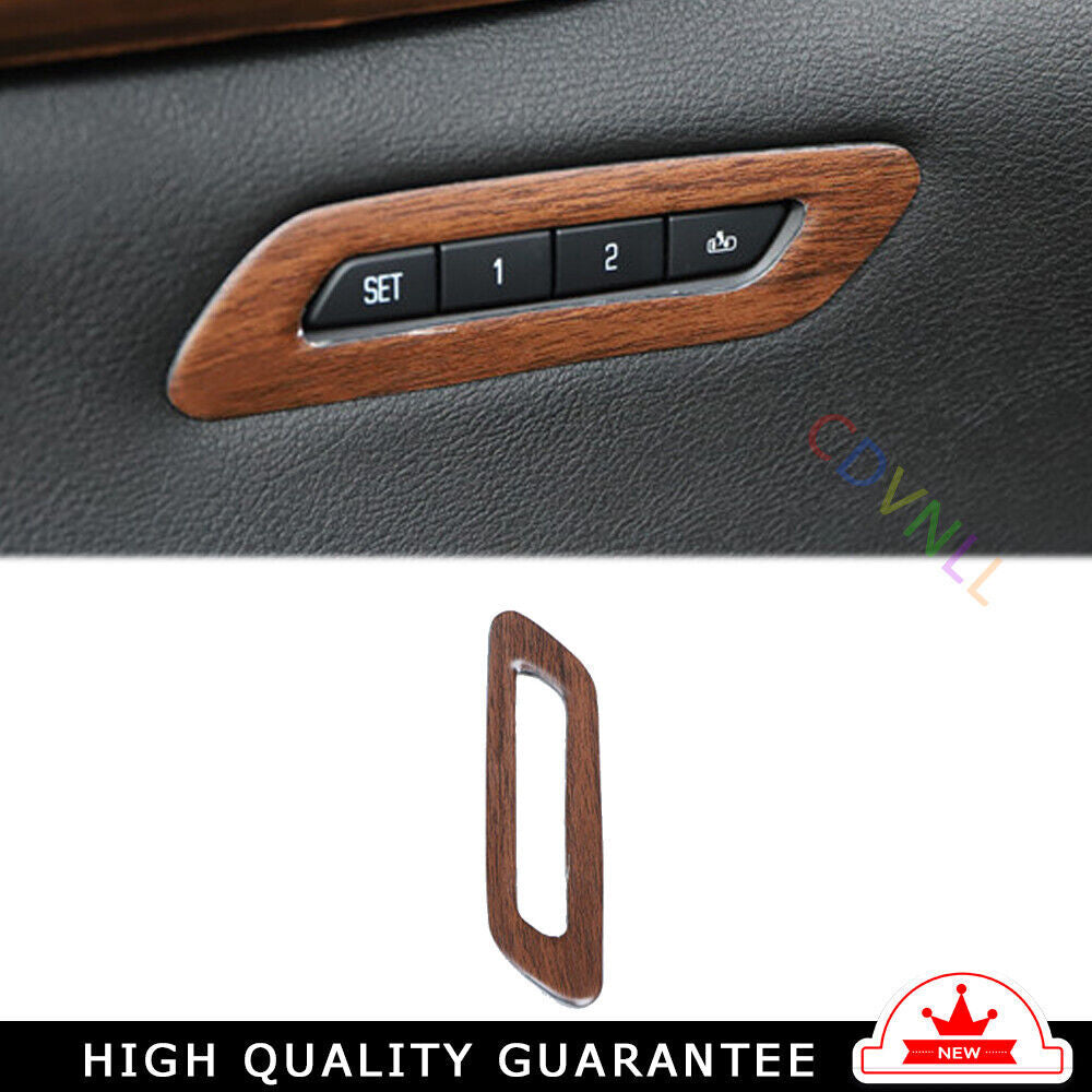 Car for Seat Memory Button Frame Cover Trim Fit for Cadillac CT6 2016-20 Wood Grain