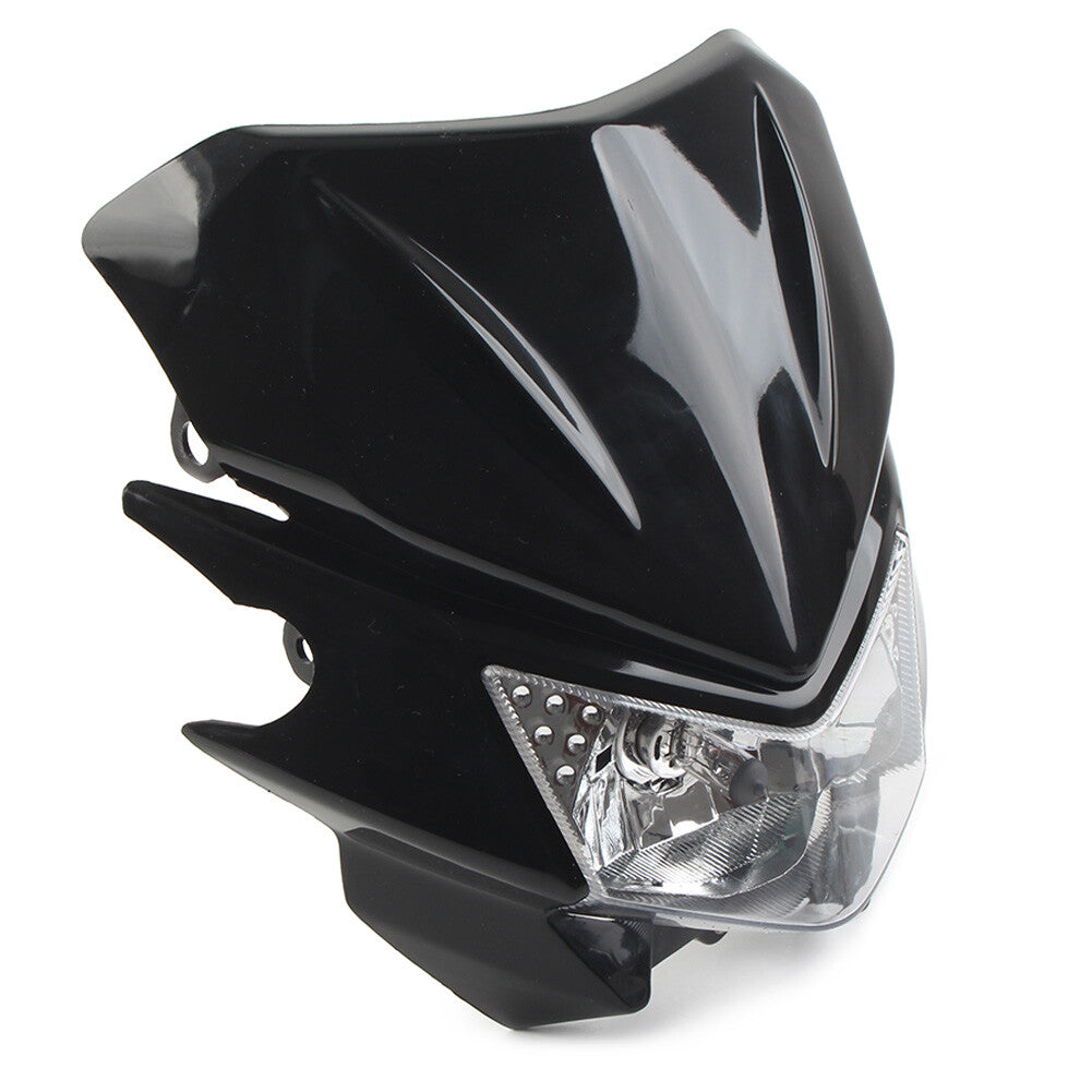 Frontscheinwerfer Verkleidung Hi/Lo f¨¹r Street Fighter Dirt Bike Motor Schwarz