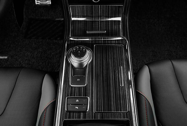 Black Titanium Middle Console Gear Shift Panel Trim 5PCS for Ford Edge 2019-2022