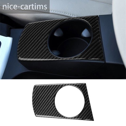 Carbon Fiber Center Console Water Cup Holder Panel Trim for BMW X3 E83 2004-2010
