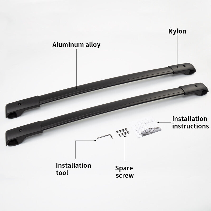 Roof Rack Cross Bar Aluminium and Nylon Black for Subaru Ascent 2019-2022