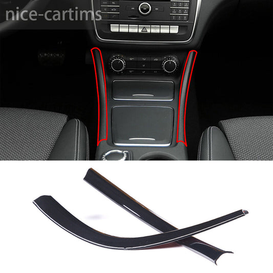 Gloss Black ABS Gear Shift Side Strip Trim for Benz A GLA CLA Class W176 2013-19