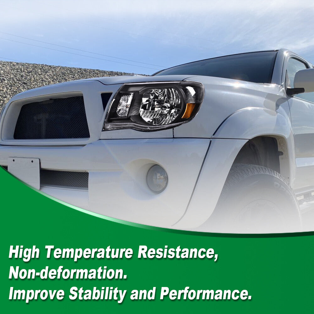 Suitable for 2005-2011 for Toyota Tacoma black headlights (left + right)