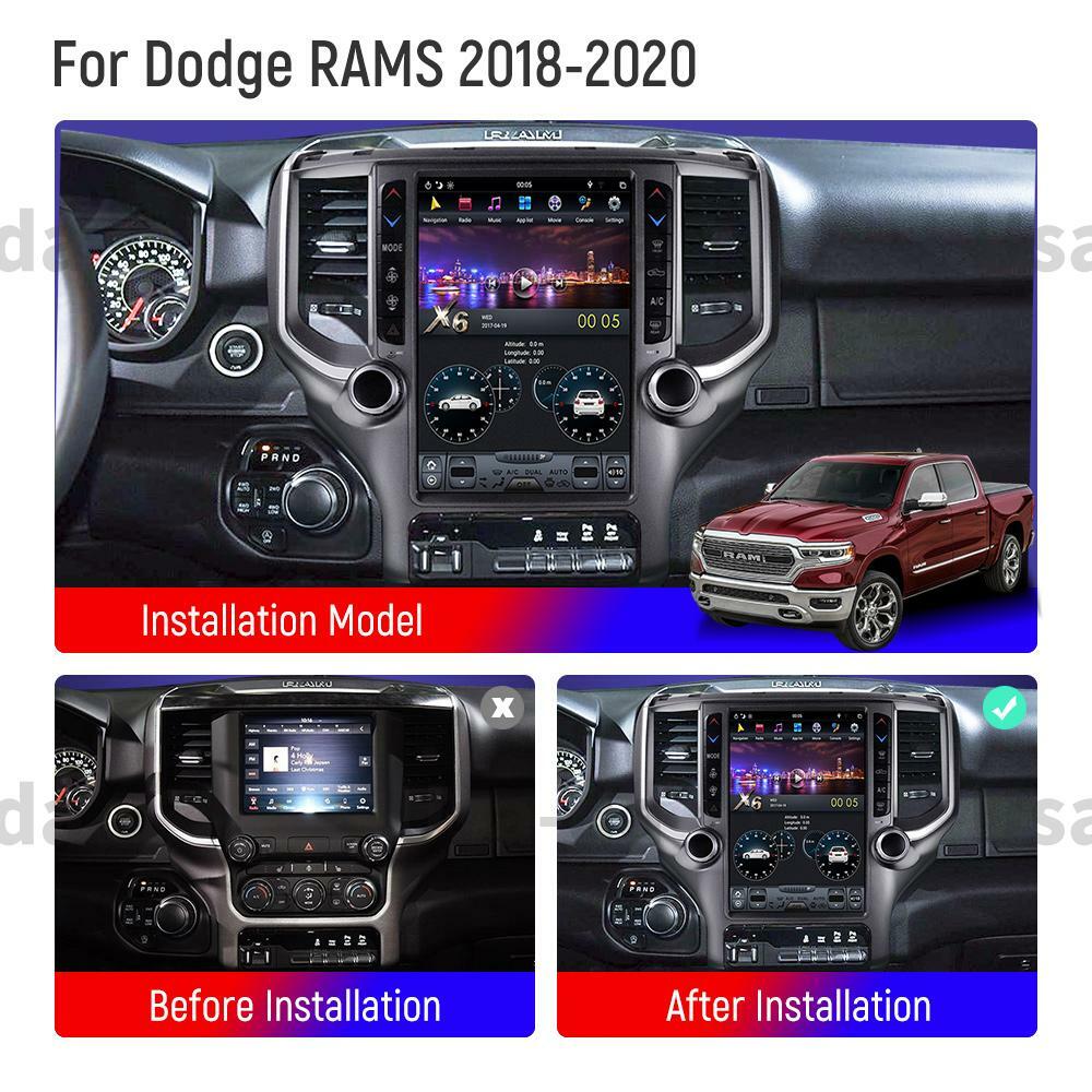 for Dodge for RAM 1500 2500 3500 Car GPS Navigation Headunit Radio Stereo 12.14+64G