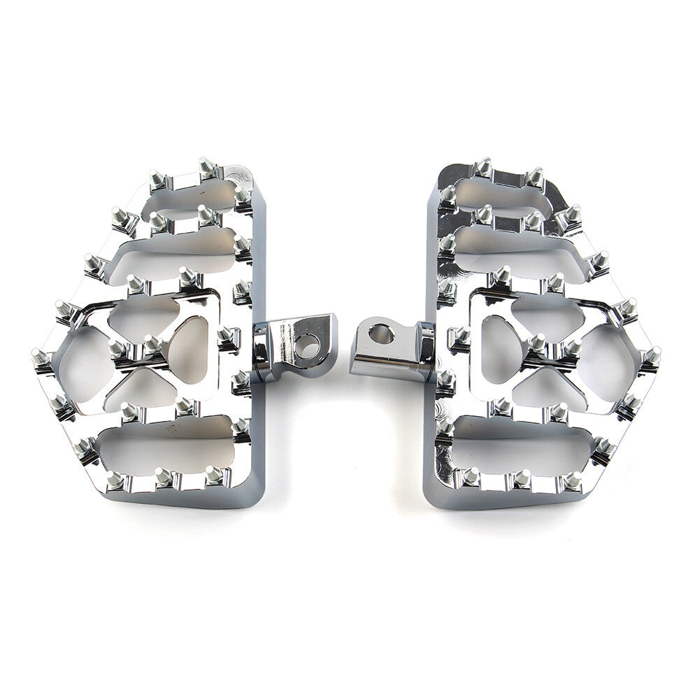 2¢ª Fu?rasten Wide Fat MX Style Trittbrett f¨¹r for Harley Dyna Touring Softail Chrom