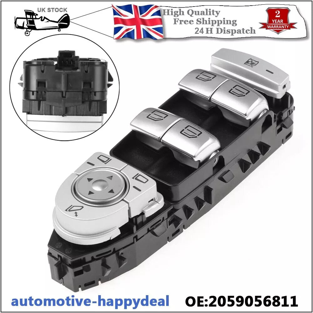 Pack of 1 for Mercedes-Benz GLC300 16-18 Master Power Window Switch Driver Side