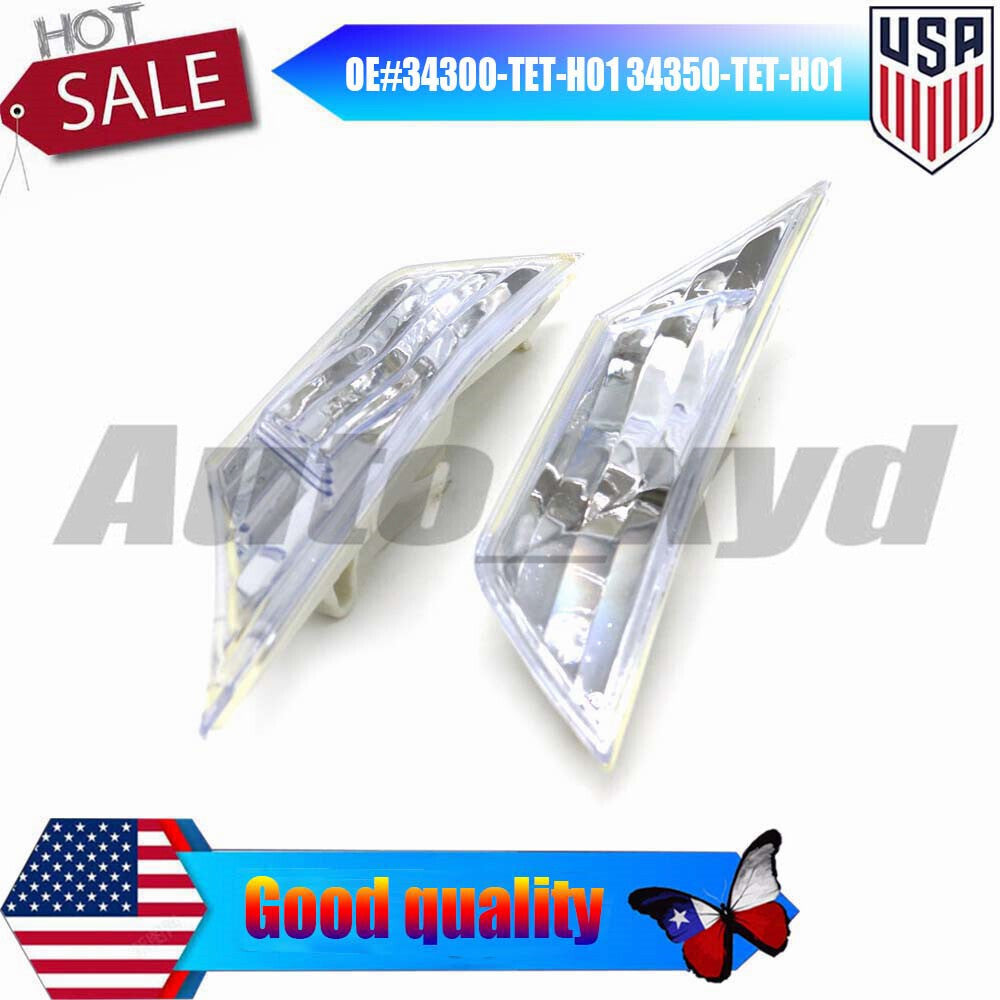 Front Bumper Side Marker Light Lamp Cover Lens without Bulb for Honda for Civic XYD