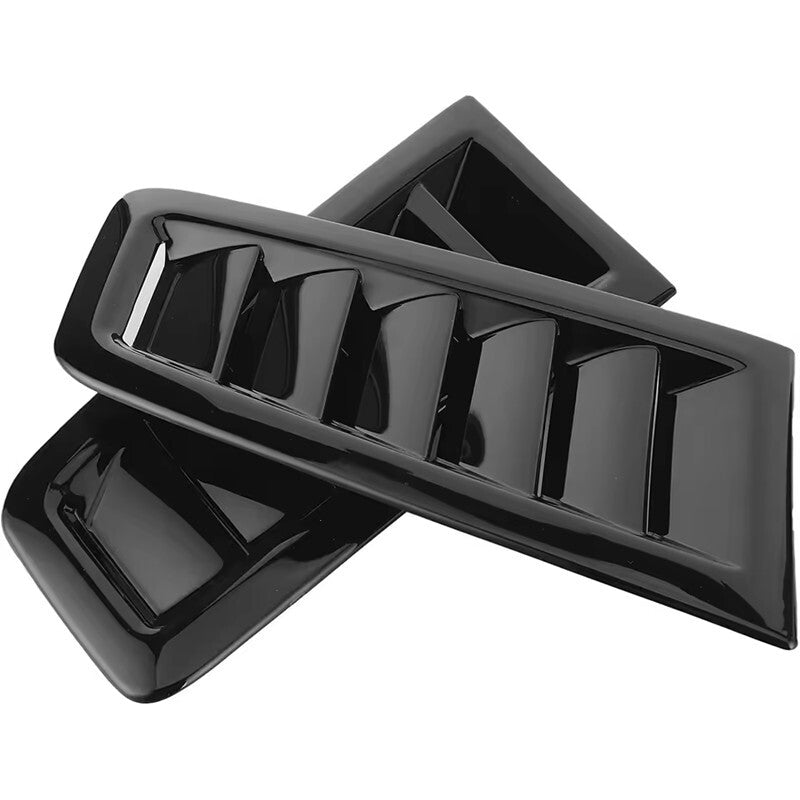 2x Car Universal Front Bonnet Hood Louvers Vent Air Flow Intake Side Scoop Cover