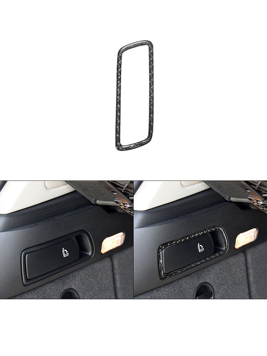 for Seat Button Frame Trim Cover Decor Carbon Fiber for Audi Q5 2009-2017