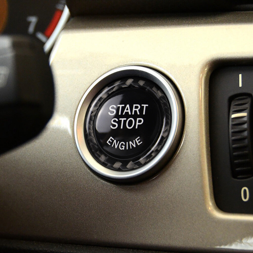 Engine start button trim ring for BMW 3 Series E90 E92 2009-2012 black