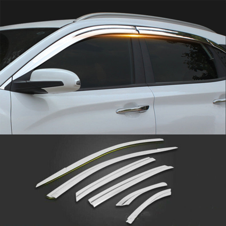 Chrome Window Visor Sun Rain Guard Vent Shade for Nissan Rogue 2021-2023