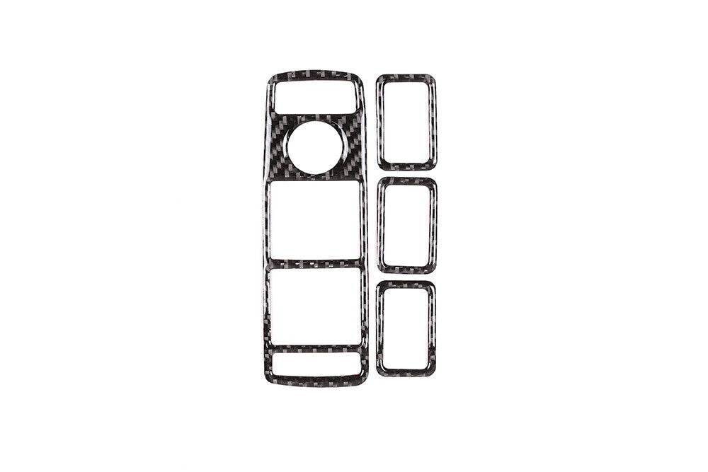 Carbon Fiber Window Lift SwitcH Button Panel Cover for Benz C Class W204 2007-13