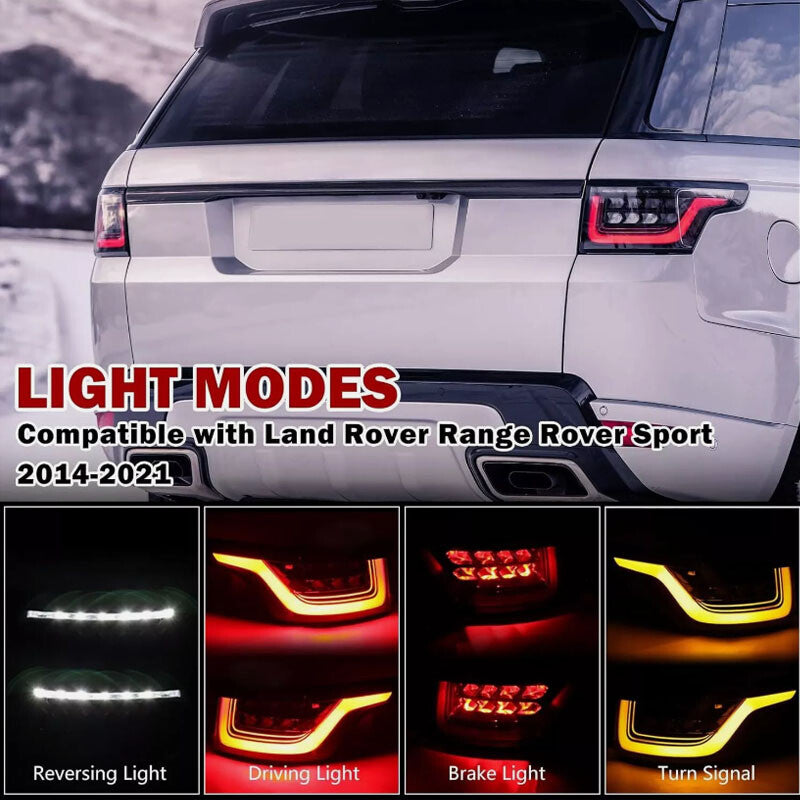2P is applicable to the 2014-2022 for Land Rover for Range Rover Sport rear LED taillight assembly RH+LH.